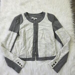CAbi Gray and White Jacket Blazer Size S
